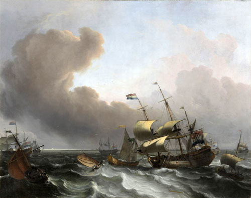storm on the dutch coast